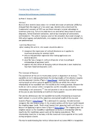 Changing Vertical Dimension: a Solution Or Problem? by Peter E
