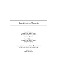 Quantification of Integrity