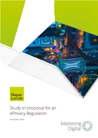 Study of Proposal for an Eprivacy Regulation