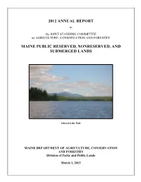 2012 Annual Report Maine Public Reserved