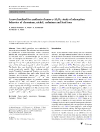 A Novel Method for Synthesis of Nano-C-Al2o3: Study of Adsorption Behavior of Chromium, Nickel, Cadmium and Lead Ions