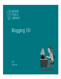 Blogging 101