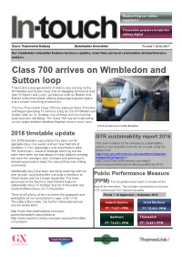 Class 700 Arrives on Wimbledon and Sutton Loop