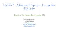 CS 5472 - Advanced Topics in Computer Security