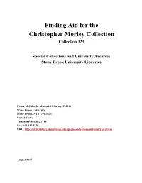 Finding Aid for the ​​Christopher Morley Collection
