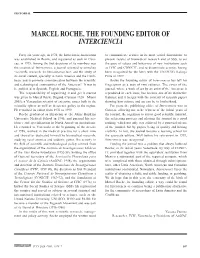 Marcel Roche, the Founding Editor of Interciencia
