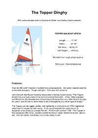 The Topper Dinghy