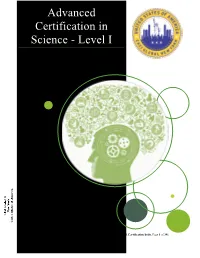 Advanced Certification in Science - Level I