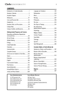 CONTENTS Introduction to Clarke University