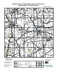 Definitive Map of Public Rights of Way for Oxfordshire Relevant Date: 21St February 2006 Colour SHEET SP 43 SW