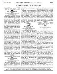 Extensions of Remarks E879 EXTENSIONS of REMARKS