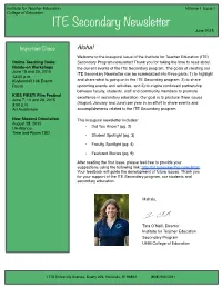 ITE Newsletter Template