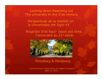 Looking Down-Reaching out the University in the 21St Century