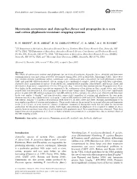 Mycotoxin Occurrence and Aspergillus Flavus Soil Propagules in a Corn and Cotton Glyphosate-Resistant Cropping Systems