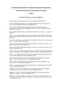 Sociotechnical Approaches to Information Systems Development