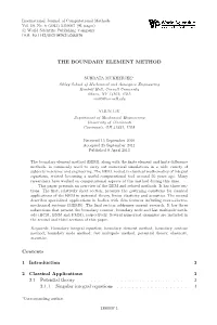 The Boundary Element Method