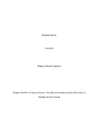 The Effect of Pre-Battle Sacrifice on Strategic Decision Making