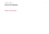 5. OE &gt; Mode, Changes.Quer Copy