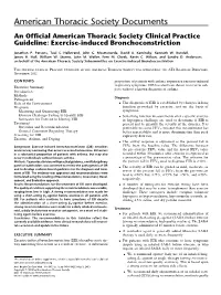 Exercise-Induced Bronchoconstriction