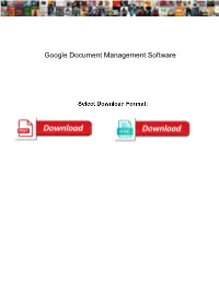 Google Document Management Software