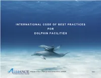 International Code of Best Practices for Dolphin Facilities