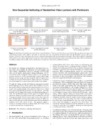 Non-Sequential Authoring of Handwritten Video Lectures with Pentimento