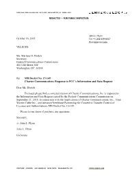 October 16, 2015 VIA ECFS Ms. Marlene H. Dortch Secretary