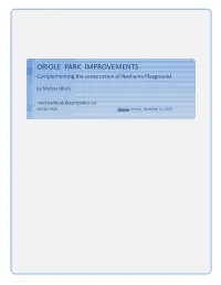 Oriole Park Design Improvements