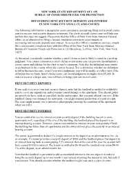 Recovering Rent Security Deposits and Interest in New York City Small Claims Courts