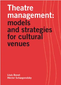 Theatre Management: Models and Strategies for Cultural Venues
