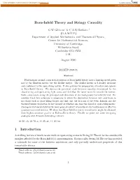 Born-Infeld Theory and Stringy Causality 1 Introduction