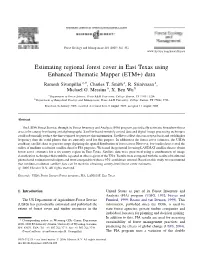 Estimating Regional Forest Cover in East Texas Using Enhanced Thematic Mapper (ETM+) Data Ramesh Sivanpillai A,*, Charles T