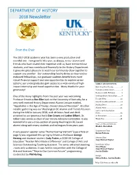 2018 Newsletter