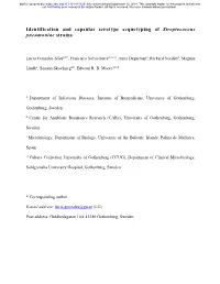 Identification and Capsular Serotype Sequetyping of Streptococcus Pneumoniae Strains