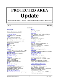 PROTECTED AREA Update