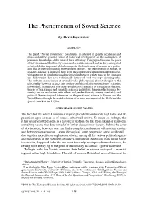 The Phenomenon of Soviet Science