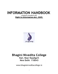 INFORMATION HANDBOOK Prepared in Accordance with Right to Information Act, 2005