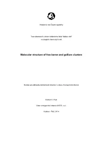 Molecular Structure of Free Boron and Gallium Clusters
