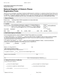 National Register of Historic Places Registration Form
