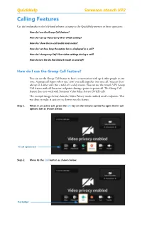 Quickhelp Sorenson Ntouch VP2 Calling Features