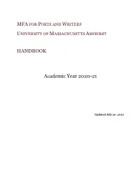 HANDBOOK Academic Year 2020-21