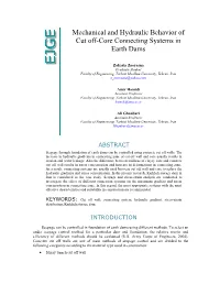 Mechanical and Hydraulic Behavior of Cut Off-Core Connecting Systems in Earth Dams