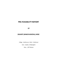 Pre-Feasibility Report