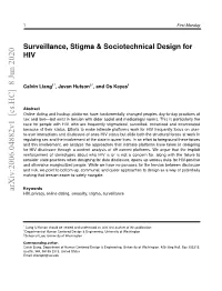 Surveillance, Stigma & Sociotechnical Design For
