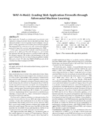 WAF-A-Mole: Evading Web Application Firewalls Through Adversarial Machine Learning