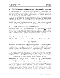 15 the Riemann Zeta Function and Prime Number Theorem