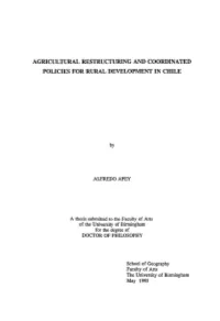 Agricultural Restructuring and Coordinated Policies for Rural Development in Chile