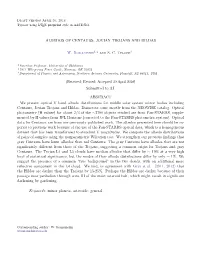 ALBEDOS of CENTAURS, JOVIAN TROJANS and HILDAS Submitted