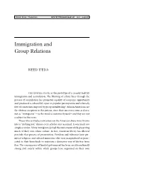Immigration and Group Relations
