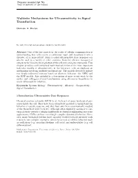 Multisite Mechanisms for Ultrasensitivity in Signal Transduction
